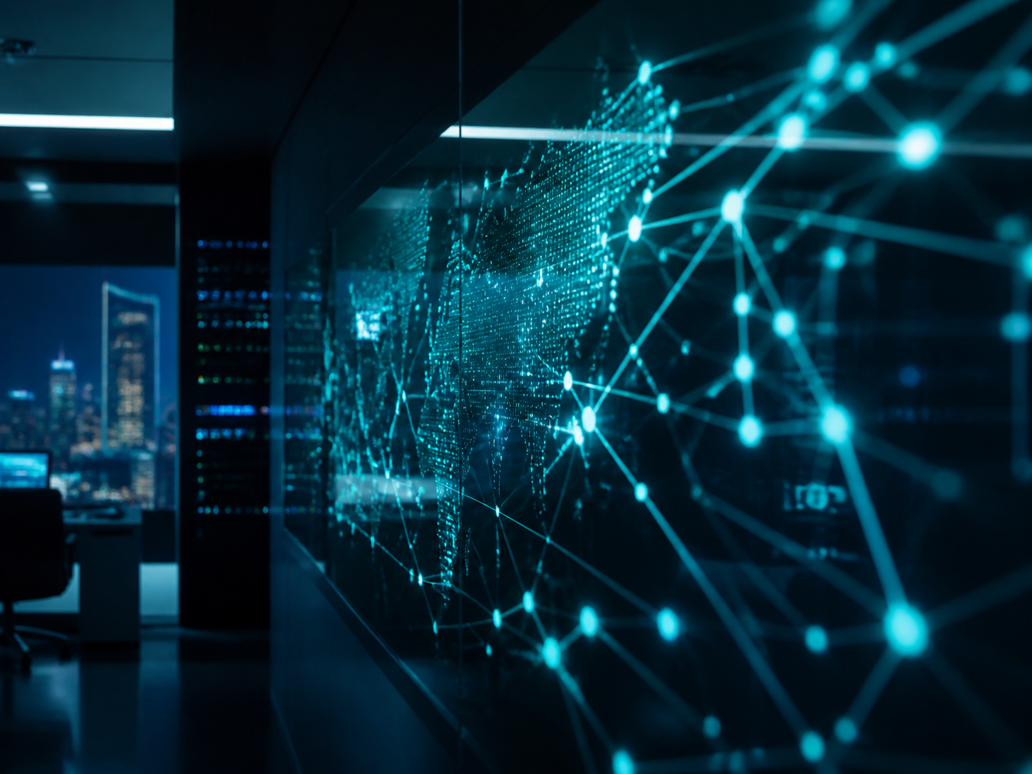Connected cyber network in a secure operations room
